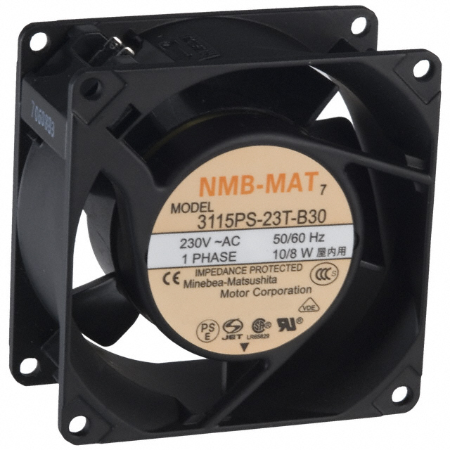 3115PS-23T-B30-A00 NMB Technologies Corporation FAN AXIAL 80X38MM 230VAC TERM