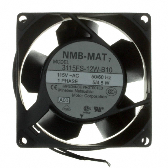 3115FS-12W-B10-A00 NMB Technologies Corporation FAN AXIAL 80X38MM 115VAC WIRE