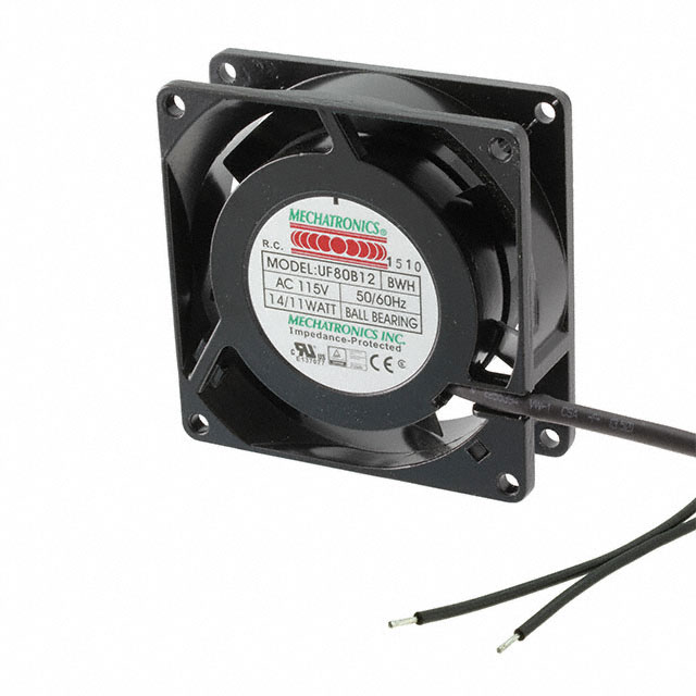 UF80B12-BWHR Mechatronics Fan Group FAN AXIAL 80X25MM 115VAC