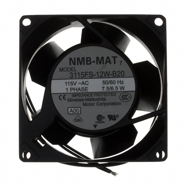 3115FS-12W-B20-A00 NMB Technologies Corporation FAN AXIAL 80X38MM 115VAC WIRE