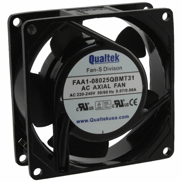 FAA1-08025QBMT31 Qualtek FAN AXIAL 80X25MM 230VAC TERM