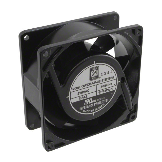 OA938AP-22-1TB1855 Orion Fans FAN AXIAL 92X38MM 230VAC TERM