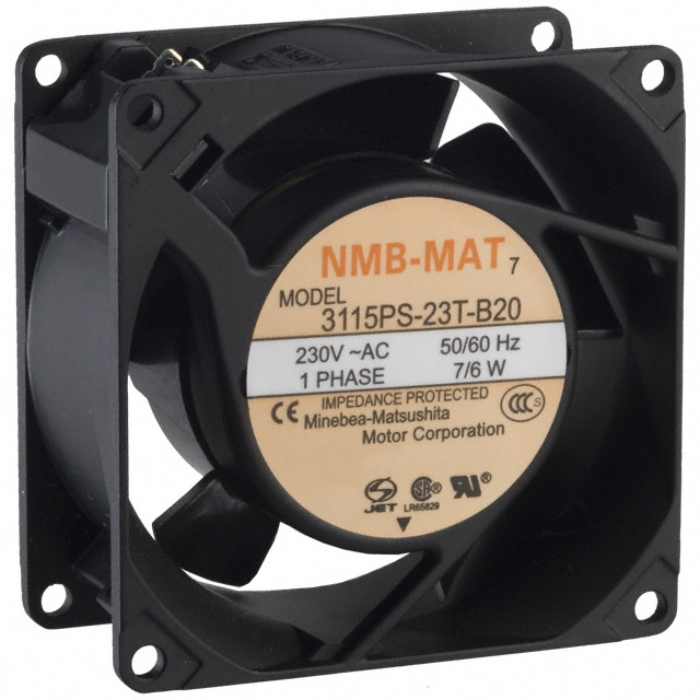 3115PS-23T-B20-A00 NMB Technologies Corporation FAN AXIAL 80X38MM 230VAC TERM