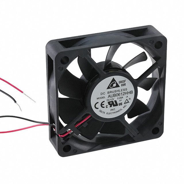 AUB0612HHB-A Delta Electronics FAN AXIAL 60X60X15MM 12V WIRE
