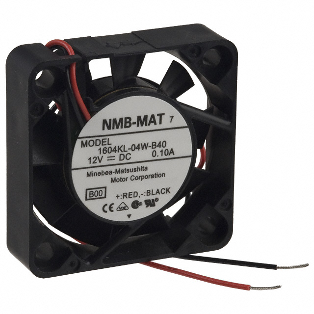 1604KL-04W-B40-B00 NMB Technologies Corporation FAN AXIAL 40X10MM 12VDC WIRE