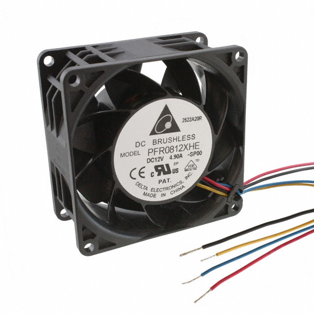 PFR0812XHE-SP00 Delta Electronics FAN AXIAL 80X38MM 12VDC WIRE