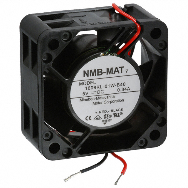1608KL-01W-B40-L00 NMB Technologies Corporation FAN AXIAL 40X20MM BALL 5VDC WIRE