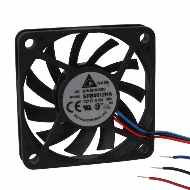 EFB0612HA-F00 Delta Electronics FAN AXIAL 60X10MM 12VDC WIRE