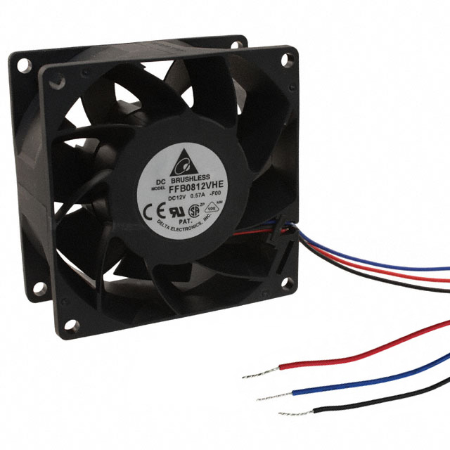 FFB0812VHE-F00 Delta Electronics FAN AXIAL 80X38MM 12VDC WIRE