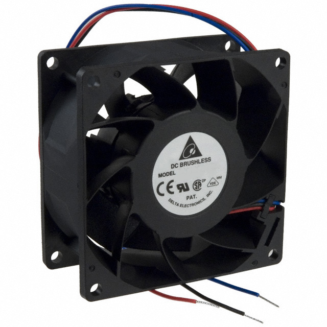 FFB0812SHE-R00 Delta Electronics FAN AXIAL 80X80X38MM 12V WIRE