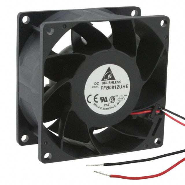 FFB0812UHE Delta Electronics FAN AXIAL 80X38MM 12VDC WIRE