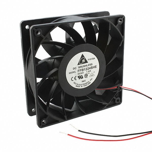 FFB1224SHE Delta Electronics FAN AXIAL 120X38MM 24VDC WIRE