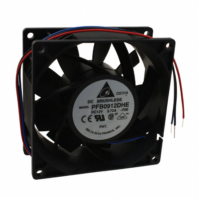 PFB0912DHE-F00 Delta Electronics FAN AXIAL 92X38MM 12VDC WIRE