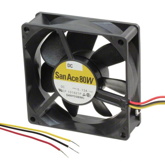 9WV0848P1H001 Sanyo Denki America Inc. FAN 80X38MM 48VDC SPLASH PROOF