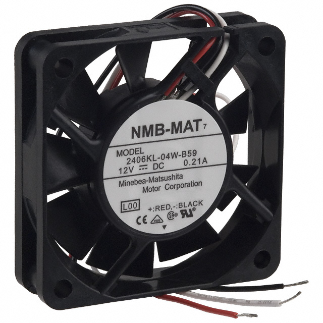 2406KL-04W-B59-L00 NMB Technologies Corporation FAN AXIAL 60X15MM 12VDC WIRE