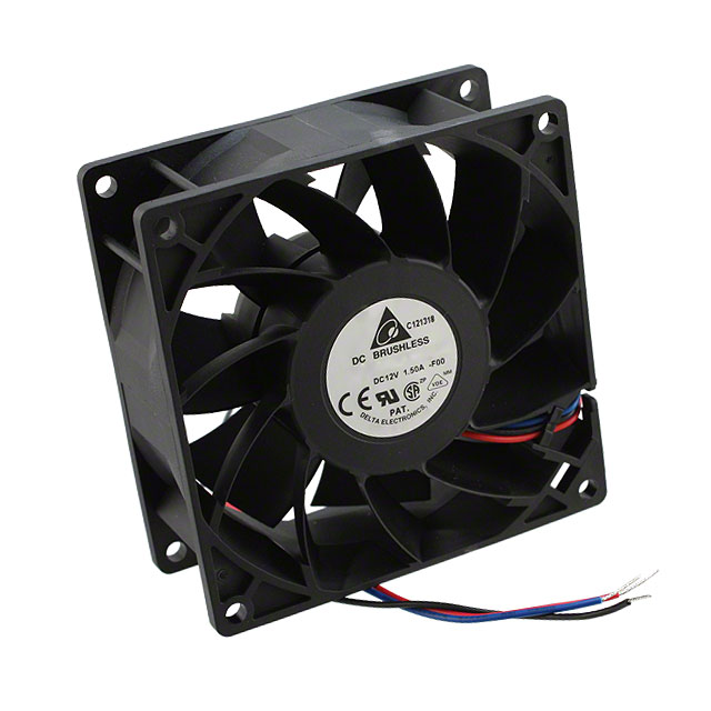 FFB0912HHE-R00 Delta Electronics FAN AXIAL 92X92X38MM 12V WIRE