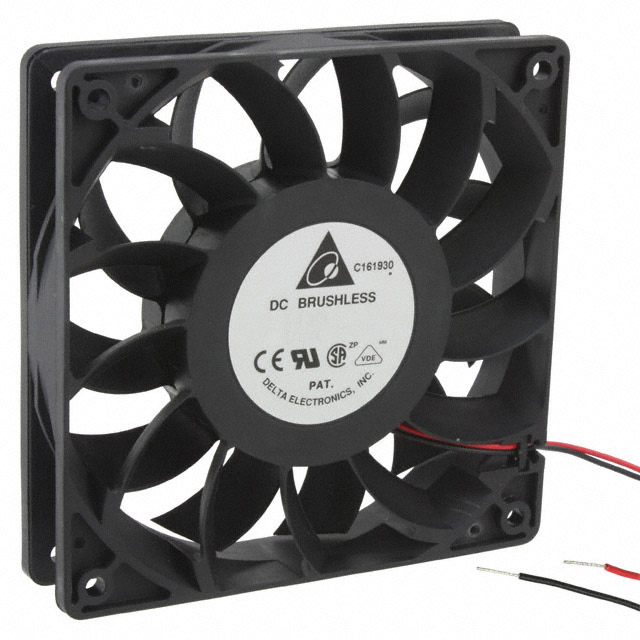 FFB1248VHE Delta Electronics FAN AXIAL 120X120X38MM 48V WIRE