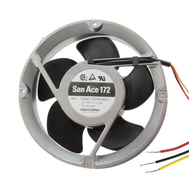 109E1724H502 Sanyo Denki America Inc. FAN 172X51MM 24VDC RBLS