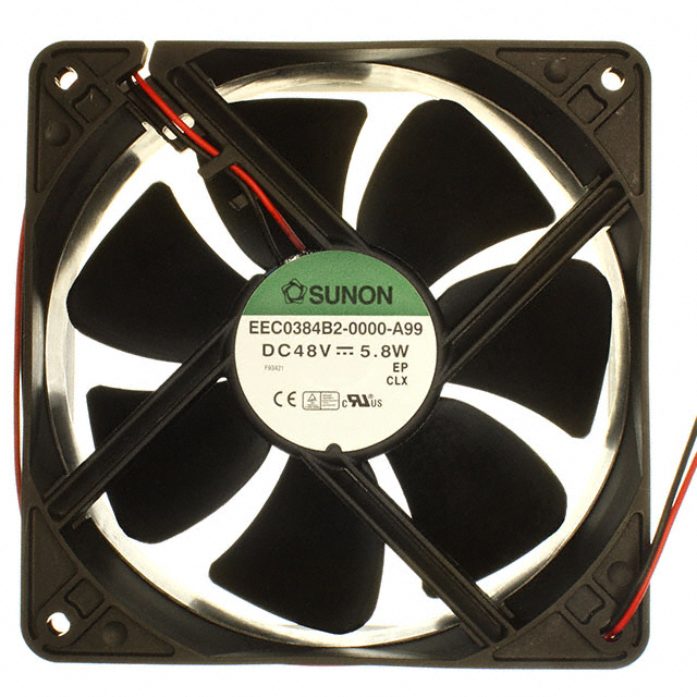 EEC0384B2-000U-A99 Sunon Fans FAN AXIAL 120X38MM 48VDC WIRE