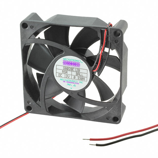 G8020E12B-RSR Mechatronics Fan Group FAN AXIAL 80X20MM 12VDC