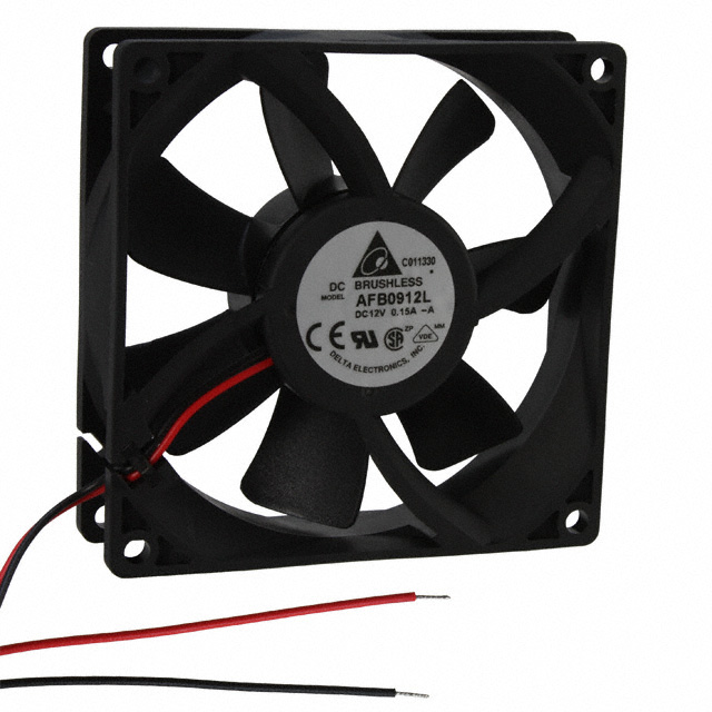 AFB0912L-A Delta Electronics FAN AXIAL 92X25.4MM 12VDC WIRE