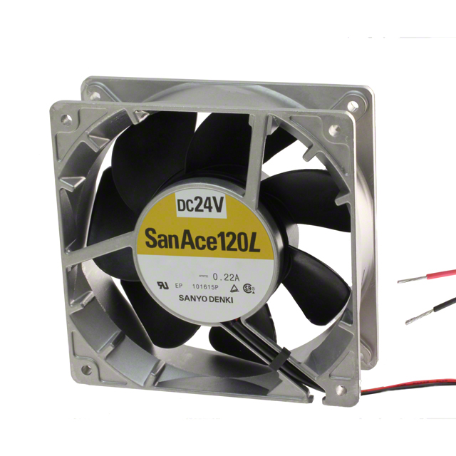 9GL1224H102 Sanyo Denki America Inc. FAN 120X38MM 24VDC RBLS