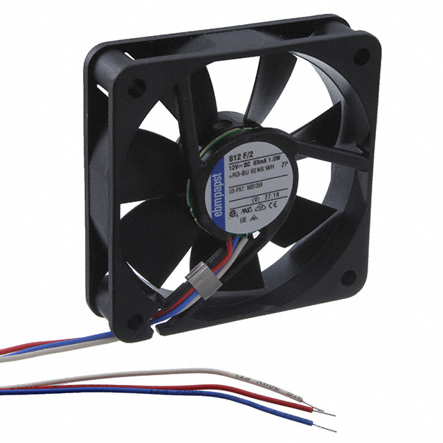 612F/2 ebm-papst Inc. FAN AXIAL 60X15MM 12VDC