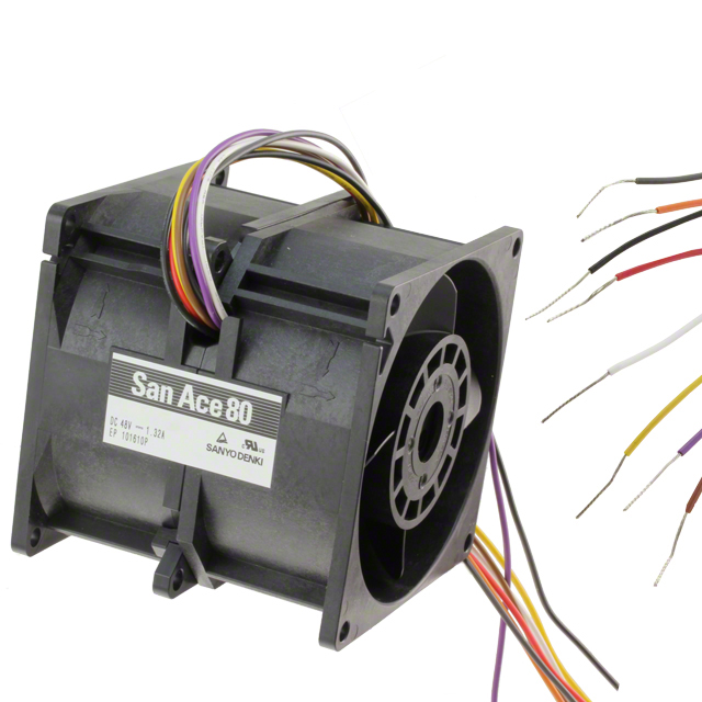 9CR0812P8S03 Sanyo Denki America Inc. FAN 80X80MM 12VDC DUAL TACH,PWM