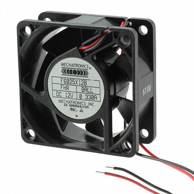 F6025X12B-FHR Mechatronics Fan Group FAN AXIAL 60X25MM 12VDC