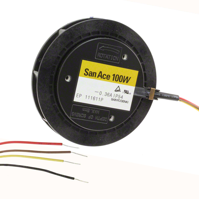 9W1TM48P4G01 Sanyo Denki America Inc. FAN 100X25MM 48VDC IP54 CENT