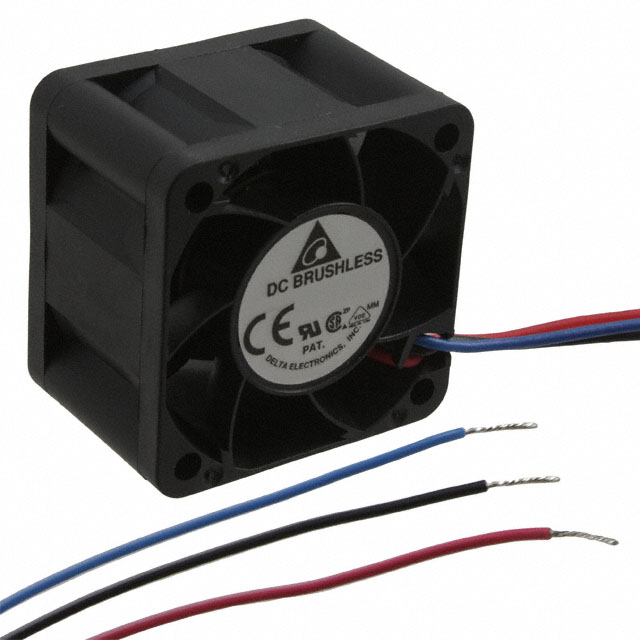FFB03812VHN-F00 Delta Electronics FAN AXIAL 38X38X28MM 12V WIRE