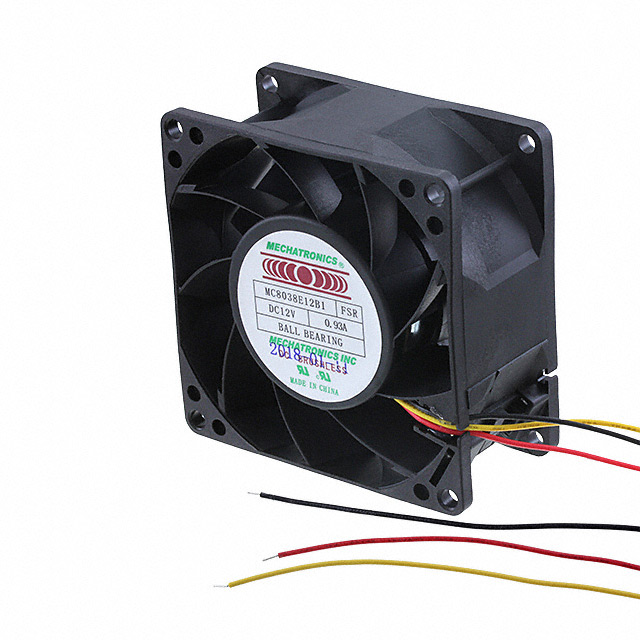 MC8038E12B1-FSR Mechatronics Fan Group FAN AXIAL 80X38MM 12VDC WIRE