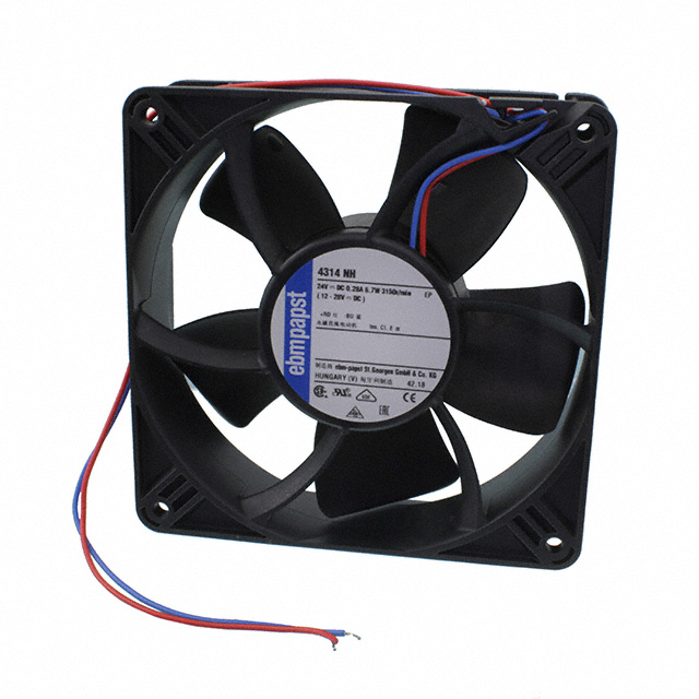 4314NH ebm-papst Inc. FAN AXIAL 24VDC 119X32MM 130CFM