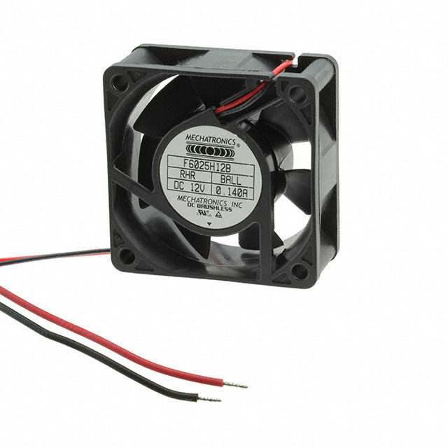F6025S12B-RHR Mechatronics Fan Group FAN AXIAL 60X25MM 12VDC