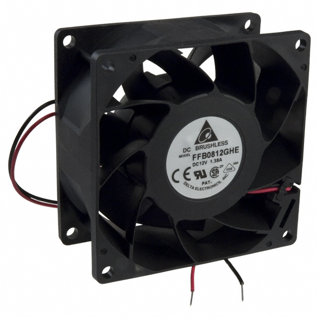 FFB0812GHE Delta Electronics FAN AXIAL 80X38MM 12VDC WIRE